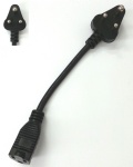 3 Pin USA Female to Right Angle Male AC Power Adapter Cord